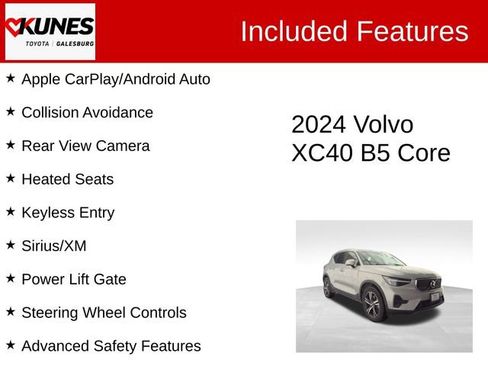 Used 2024 Volvo XC40 B5 Core AWD/4WD image 2