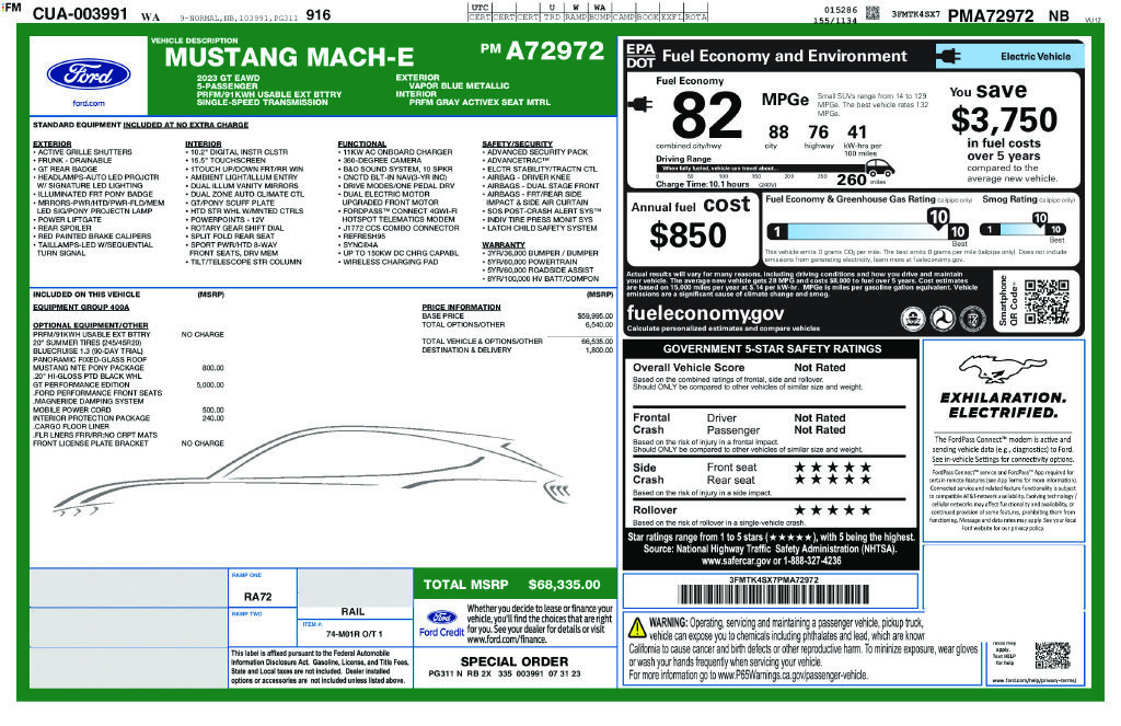 Used 2023 Ford Mustang Mach-E GT w/ GT Performance Edition AWD/4WD image 5