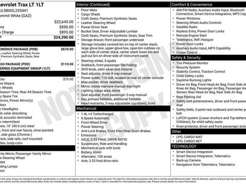 Used 2016 Chevrolet Trax LT w/ LT Convenience Package FWD image 10