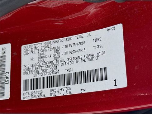 Certified 2021 Toyota Tundra SR5 image 30