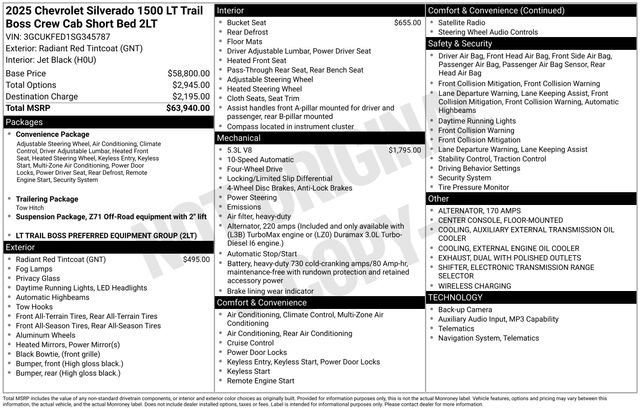 Used 2025 Chevrolet Silverado 1500 LT Trail Boss AWD/4WD image 34
