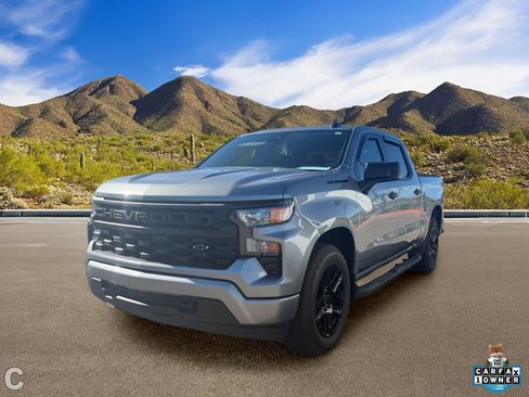 Certified 2024 Chevrolet Silverado 1500 Custom w/ Turbomax Blackout Package AWD/4WD image 2