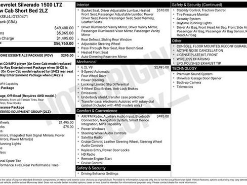 Used 2018 Chevrolet Silverado 1500 LTZ Z71 AWD/4WD image 2