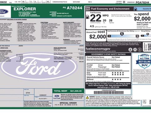 Used 2023 Ford Explorer XLT AWD/4WD image 43