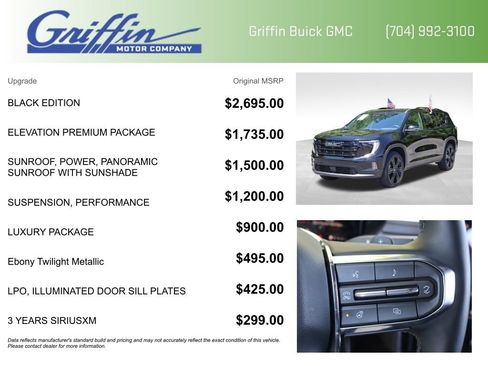 New 2026 GMC Acadia Elevation w/ Black Edition AWD/4WD image 5