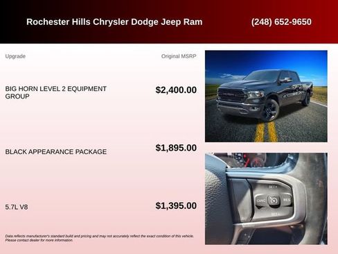 Certified 2019 RAM 1500 Big Horn AWD/4WD image 6