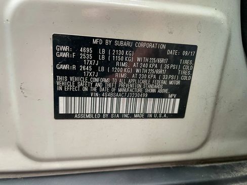 Used 2018 Subaru Outback 2.5i AWD/4WD image 40