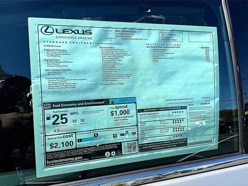 New 2025 Lexus ES 350 Ultra Luxury image 14