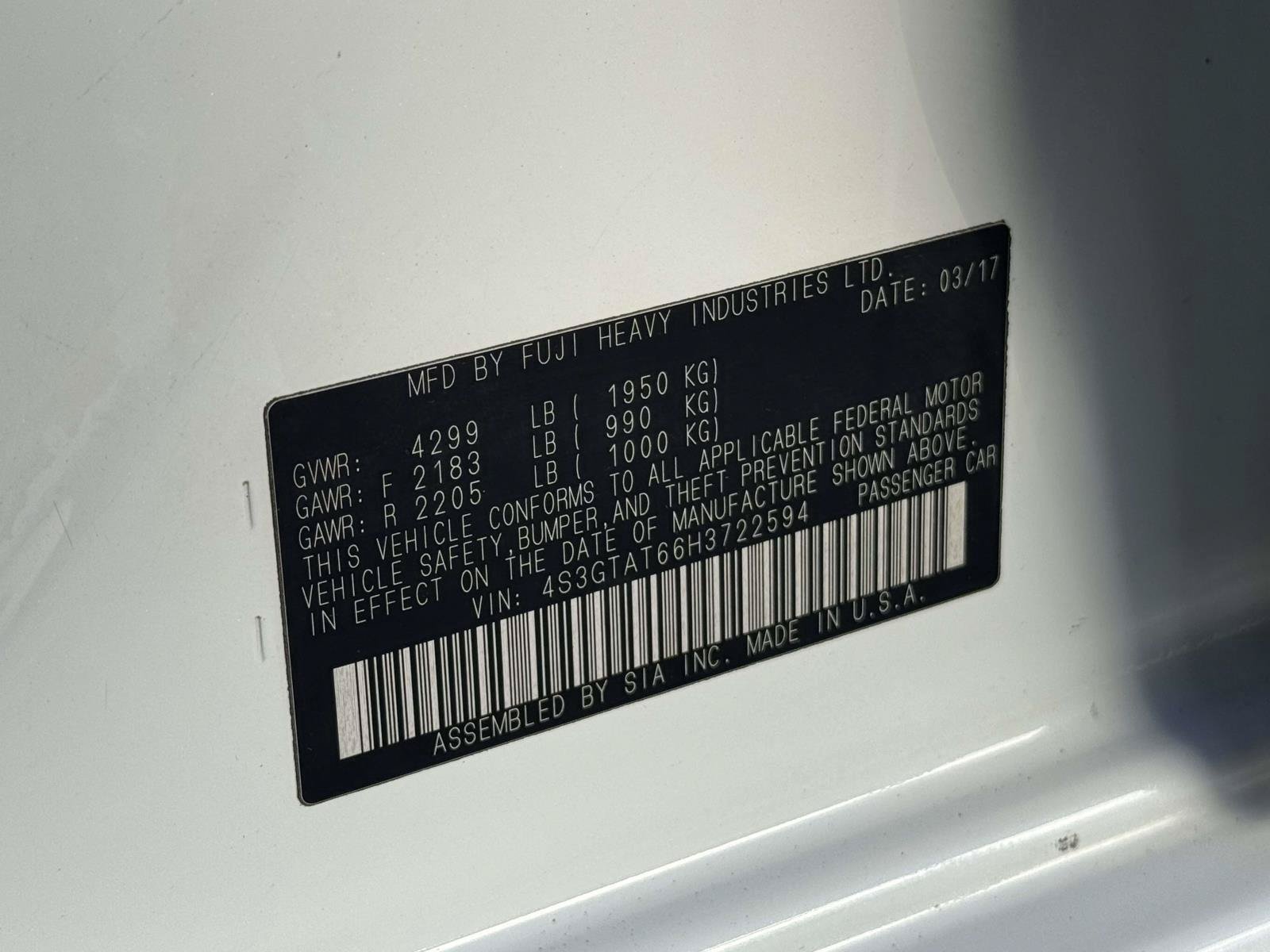 Used 2017 Subaru Impreza 2.0i Limited w/ Moonroof/BSD & Rcta/Eyesight AWD/4WD image 31