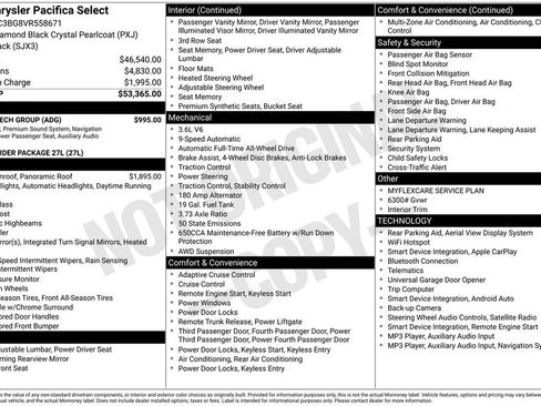 New 2027 Chrysler Pacifica Select w/ Family Tech Group AWD/4WD image 45