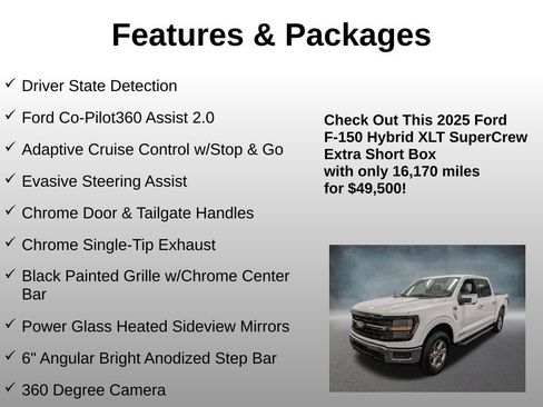 Used 2025 Ford F150 XLT w/ Equipment Group 302A MID image 8