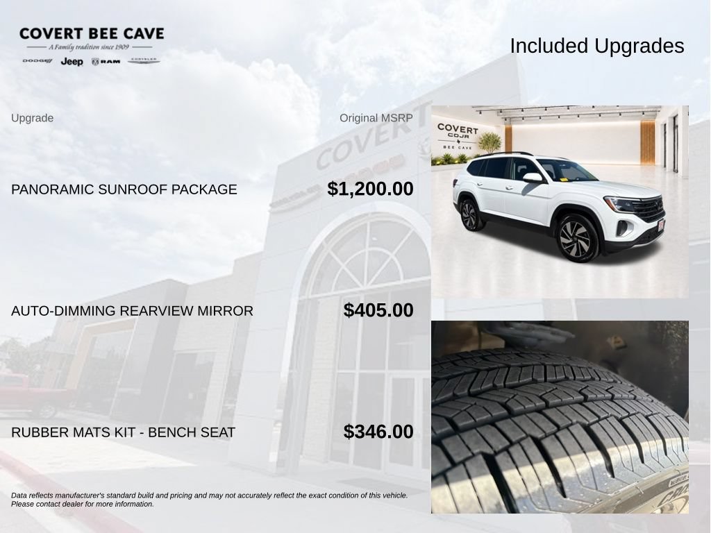 Used 2024 Volkswagen Atlas SE w/ Panoramic Sunroof Package FWD image 8