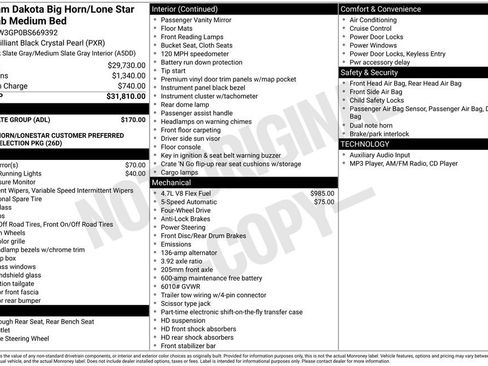 Used 2011 Dodge Dakota Big Horn w/ Skid Plate Group AWD/4WD image 6