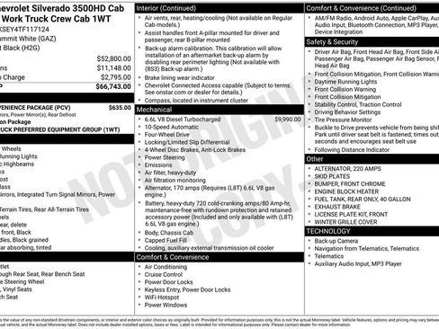 New 2026 Chevrolet Silverado 3500 W/T w/ WT Convenience Package AWD/4WD image 23