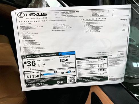 New 2026 Lexus RX 350h AWD/4WD image 13