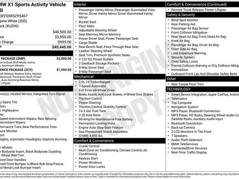 Used 2024 BMW X1 xDrive28i w/ M Sport Package AWD/4WD image 2