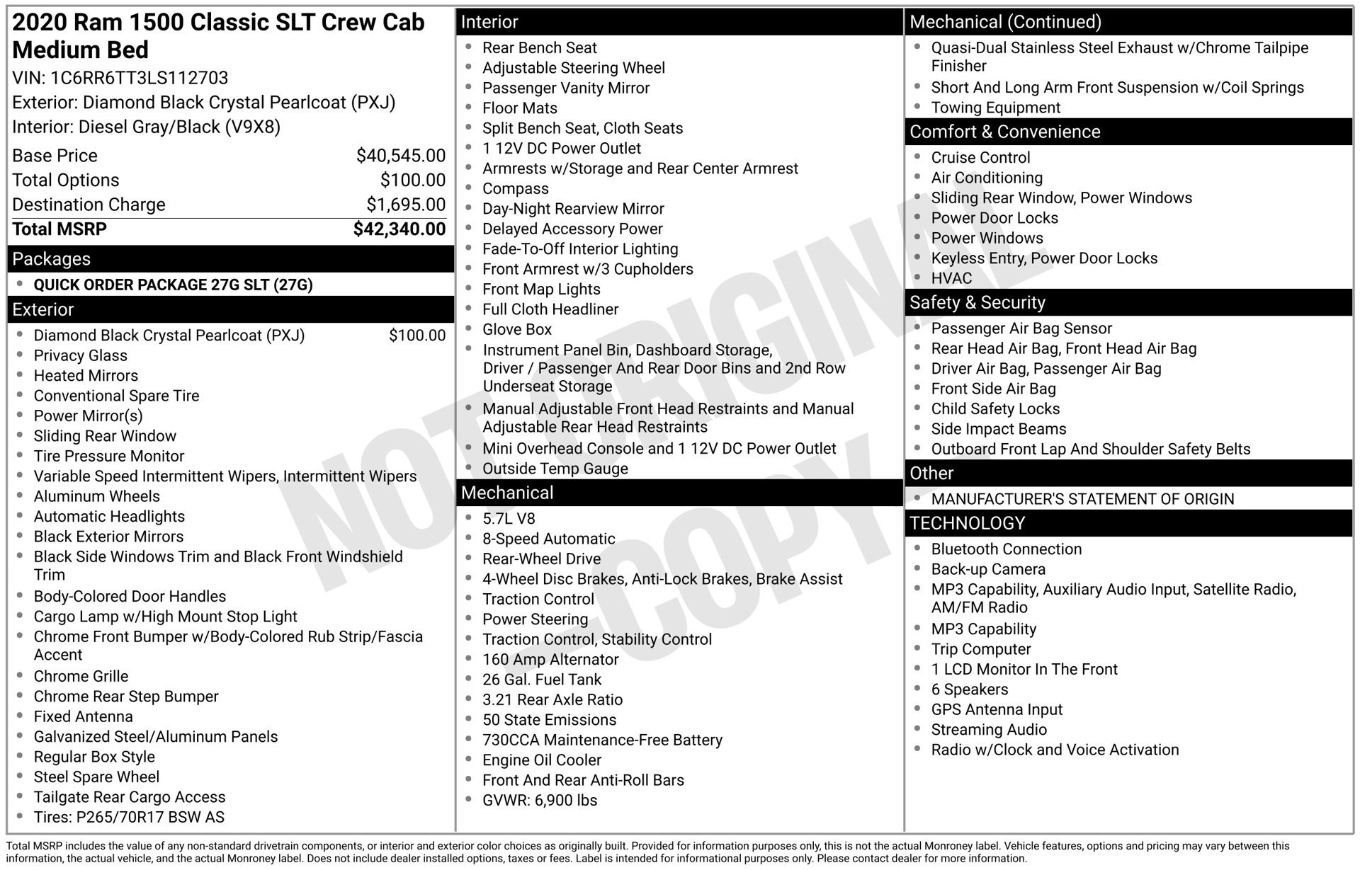 Used 2020 RAM 1500 Classic SLT RWD image 22