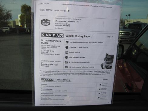 Used 2022 Ford Explorer Limited w/ Equipment Group 301A image 10