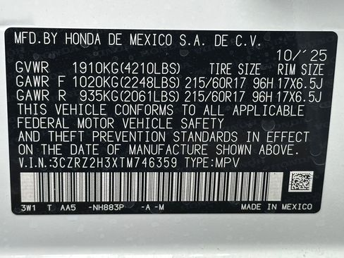New 2026 Honda HR-V LX image 21