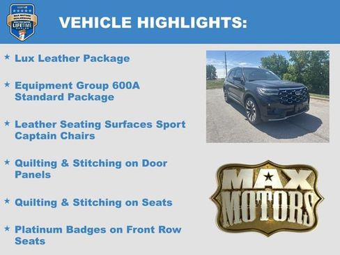 Used 2025 Ford Explorer Platinum w/ LUX Leather Package AWD/4WD image 6