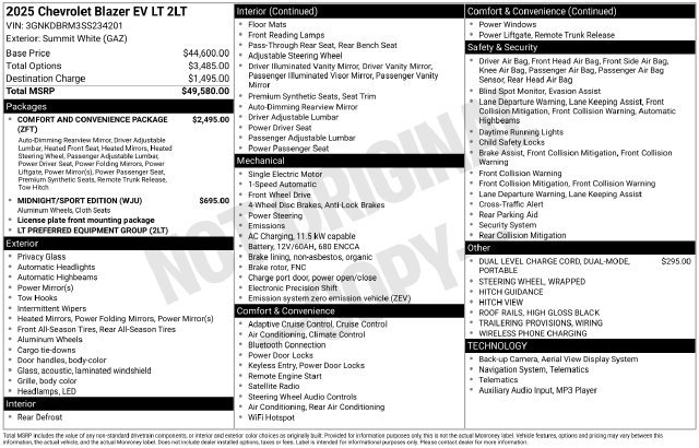 Used 2025 Chevrolet Blazer EV LT FWD image 32