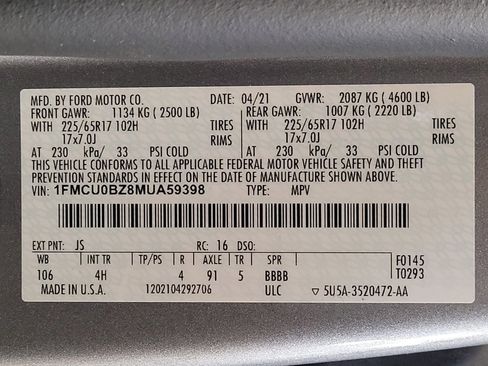 Used 2021 Ford Escape SE FWD image 33