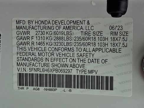 Certified 2023 Honda Odyssey EX-L image 28