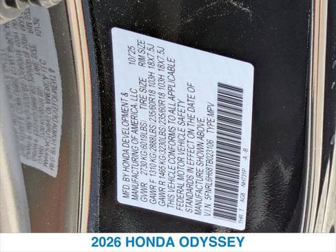 Certified 2026 Honda Odyssey EX-L image 26