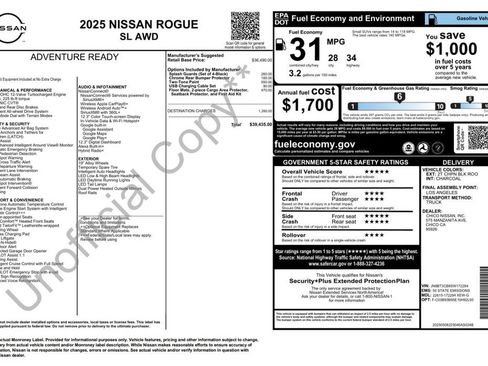 Used 2025 Nissan Rogue SL AWD/4WD image 3