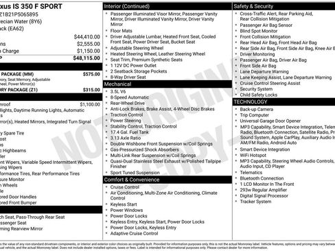 Used 2023 Lexus IS 350 F Sport w/ Memory Package RWD image 5