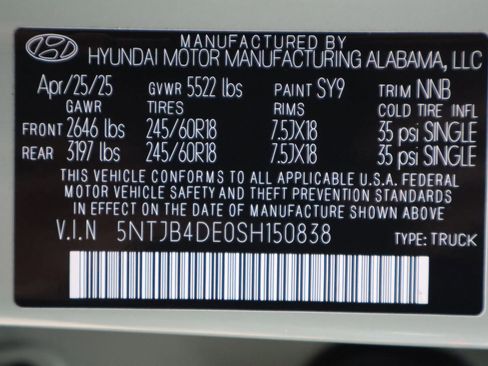 Used 2025 Hyundai Santa Cruz SEL FWD image 27