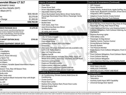 Certified 2023 Chevrolet Blazer LT w/ Convenience Package image 10