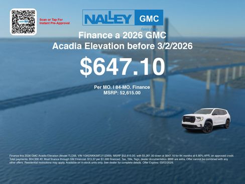 New 2026 GMC Acadia Elevation w/ Black Edition image 7