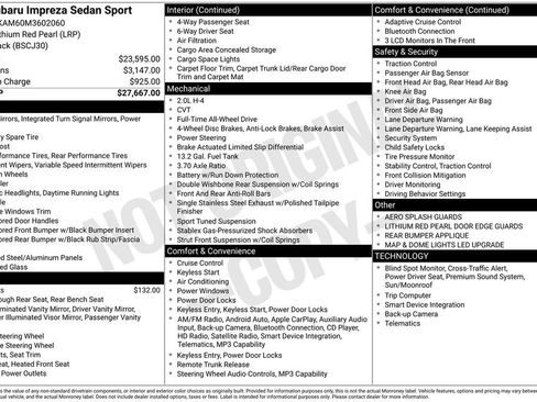 Certified 2021 Subaru Impreza 2.0i Sport AWD/4WD image 35