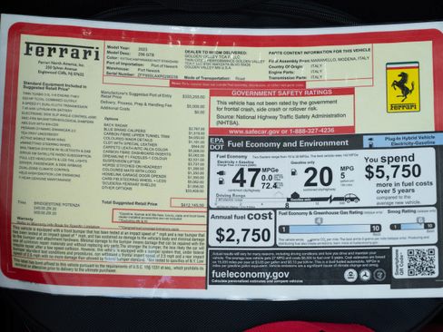 Used 2023 Ferrari 296 GTB Base image 52