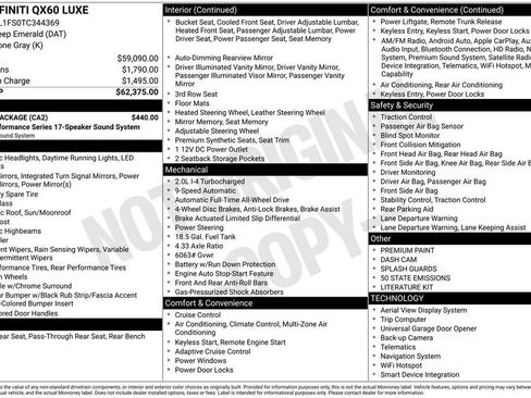 New 2026 INFINITI QX60 Luxe w/ Cargo Package image 10