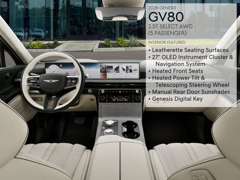 New 2026 Genesis GV80 2.5T Select AWD/4WD image 17