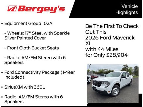 New 2026 Ford Maverick XL AWD/4WD image 5