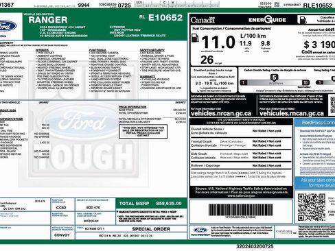 Used 2024 Ford Ranger Lariat w/ FX4 Off-Road Package image 2