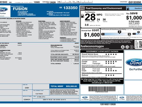 Used 2016 Ford Fusion SE w/ Equipment Group 202A FWD image 38