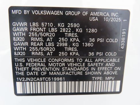 New 2026 Volkswagen Atlas SE image 28