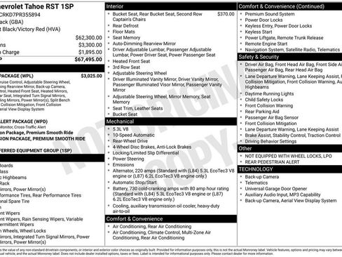 Used 2023 Chevrolet Tahoe RST w/ Luxury Package RWD image 6