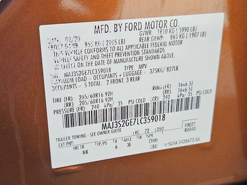 Used 2020 Ford EcoSport SE w/ SE Convenience Package FWD image 37