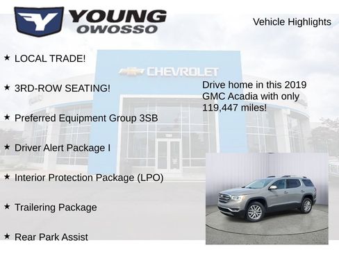 Used 2019 GMC Acadia SLE w/ Driver Alert Package I FWD image 8