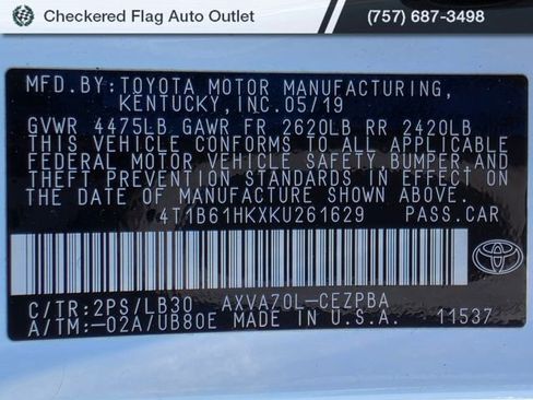 Used 2019 Toyota Camry XSE w/ Navigation Package FWD image 22