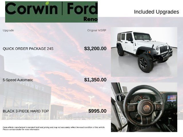 Used 2016 Jeep Wrangler Unlimited Sport w/ Quick Order Package 24S AWD/4WD image 3
