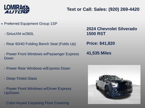 Used 2024 Chevrolet Silverado 1500 RST w/ Z71 Off-Road Package AWD/4WD image 8
