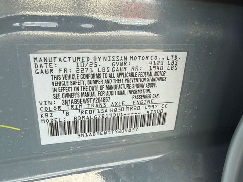 New 2026 Nissan Sentra SL w/ Floor Mat Package FWD image 18