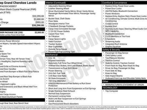 Used 2016 Jeep Grand Cherokee Laredo w/ Quick Order Package 23E AWD/4WD image 35