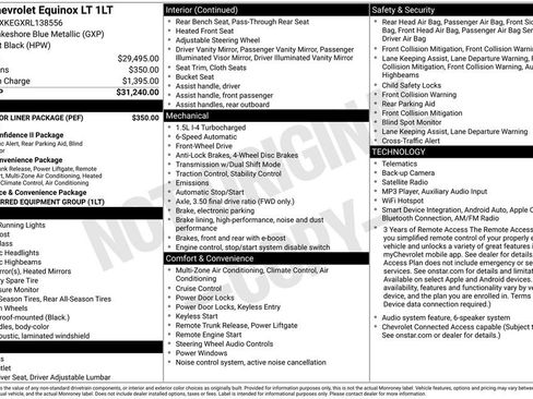 Used 2024 Chevrolet Equinox LT w/ LPO, Floor Liner Package FWD image 4